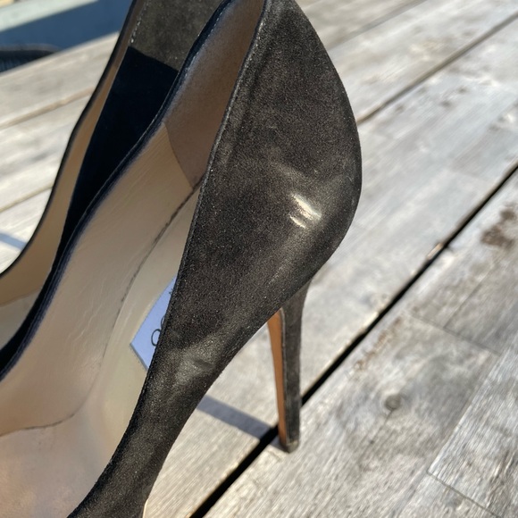 Jimmy Choo Elegant Black Suede Heels - Picture 2 of 6